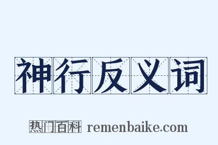 神行反义词是什么意思的图片